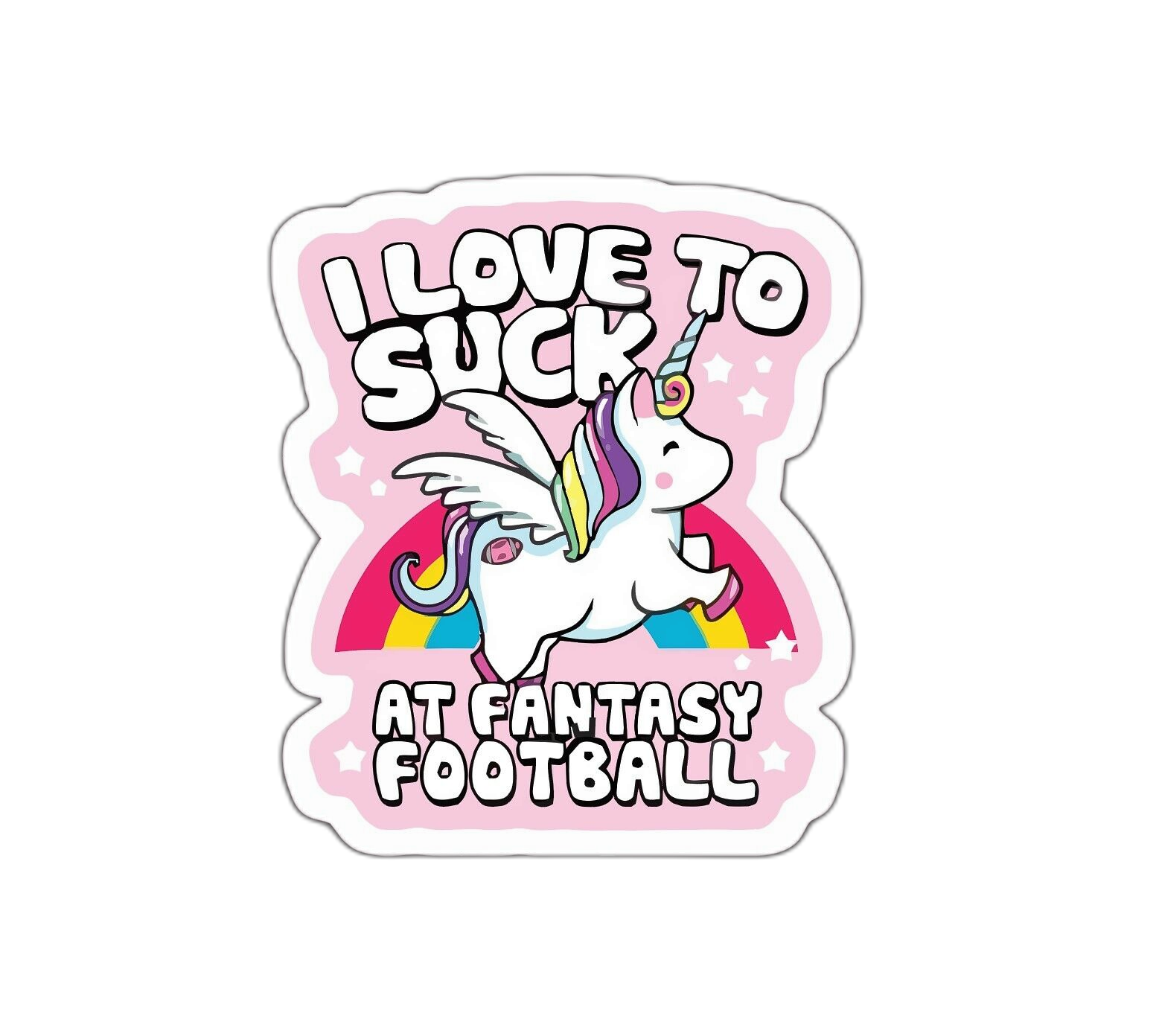 Fantasy Football Fan Fail Humor Sticker Decal