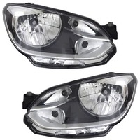 Scheinwerfer Set FüR VW Up! 2011- Chrom Halogen H4 Streuscheibe LWR