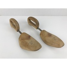 Vintage Rekord Mens Cedar Wood Metal Shoe Trees Stretchers Shapers Size EU 37