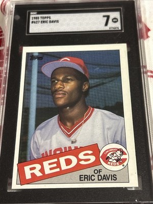 1985 Topps - Eric Davis #627 (RC) Graded SGC 7 NM Reds Rookie Vintage