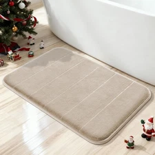 Memory Foam Bath Mat, Super Soft Absorbent Bathroom Rug Non Slip, Quick Dry, ...
