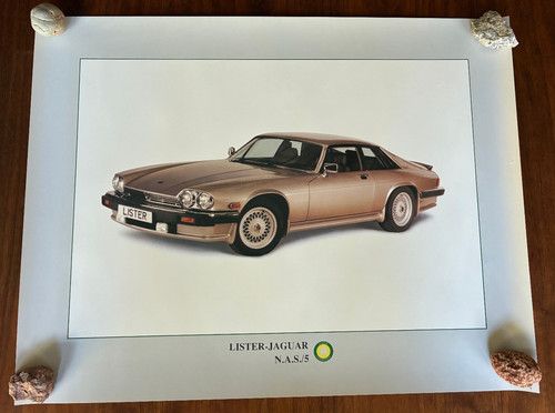 Circa 1989 Lister-Jaguar XJ-S N. A. S./5 Poster - Very Good Condition