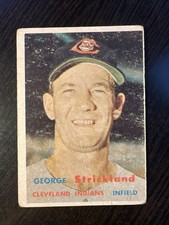 1957 TOPPS #263 GEORGE STRICKLAND CLEVELAND INDIANS G-VG *Hot Corner Vintage* B