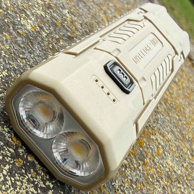 Nitecore EDC07 beige   LED Taschenlampe mit 3 Lichtfarben, 1500 lm, Akku, USB-C