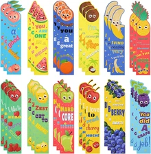 36 Pieces Fruit Scented Bookmarks for Kids Bulk Scratch and Sniff Bookmarks Fun 