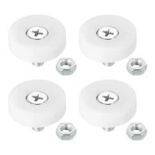 4 Pack 25mm Drawer Rollers Plastic Drawer Pulley Bearing Small Pulley with Nuts