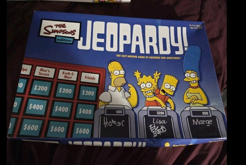 The Simpsons Edition Jeopardy Pressman 2003 Board Game
