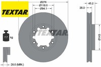 2X Bremsscheibe Textar 92338603 2 Bremsscheiben Vorderachse Vorne FüR Nissan