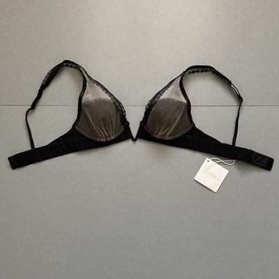 Neu mit Etikett La Perla Moonstone V-BH schwarz Triangel 1B IT/32B UK-US/70B EU