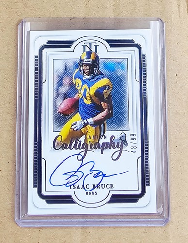 2024 NATIONAL TREASURES ISAAC BRUCE CANTON CALIGRAPHY ON CARD AUTO RARE #/99