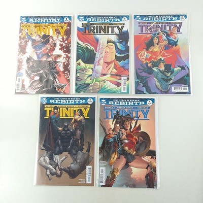 Trinity #1 2 3 4 + Annual 1 Rebirth Lot NM (2016 DC Comics) Batman Superman
