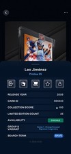 Leo Jimenez Digital Bunt Pristine Orange Encased Signature Legendary /25