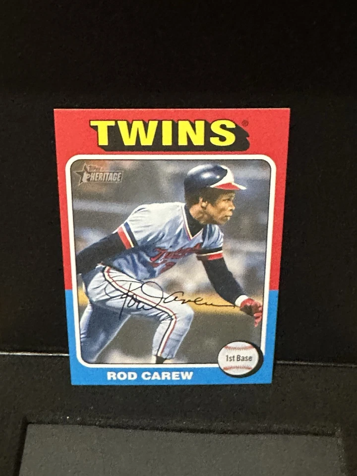 ROD CAREW 2024 Topps Heritage- Oversized 1975 Topps Baseball Box Loaders #OB-6 - Image 2 of 4