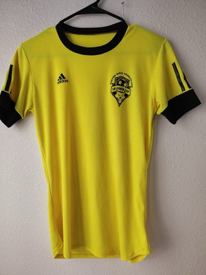 #ad adidas Centro Sirio Venezolano La Furia FSC Felix G. Yellow Black Soccer Jersey $13.99