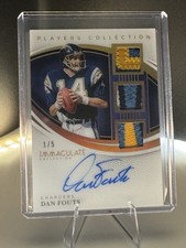 2025 Panini Immaculate Dan Fouts Chargers on card Autograph 1/5