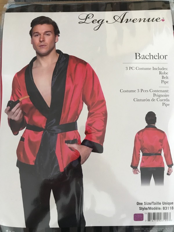 Hugh Hefner Men's Smoking Jacket Costume by Leg Avenue