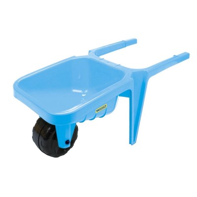 Riesige blaue Sandschubkarre