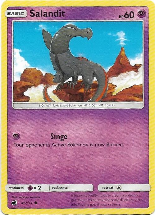 Salandit 46/111 Common Crimson Invasion Pokemon Near Mint