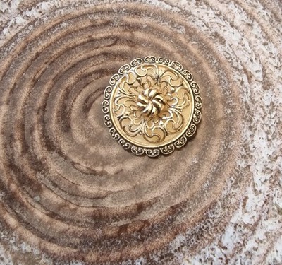 Nice 1960's Vintage Signed WEST GERMANY Scarf Clip/Money Clip Gold Tone Filigree