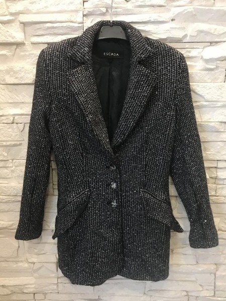 Women Escada Blazer Black Polyester 34 / XS / 42