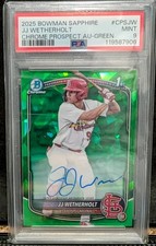 2025 Bowman Sapphire Edition Chrome Prospect Autographs JJ Wetherholt Green /99 