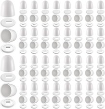 64 Pieces Universal Toilet Bolt Caps Plastic Round Push