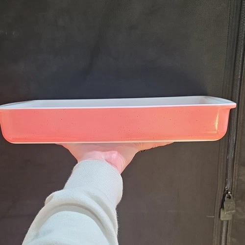 PYREX Vintage Desert Dawn Pink Glass Rectangle Baking Dish 232 13x8x2in Original