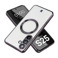 HandyhüLle FüR Galaxy S25 Fe Bizon Case Cover SchutzhüLle Transparent-Schwarz