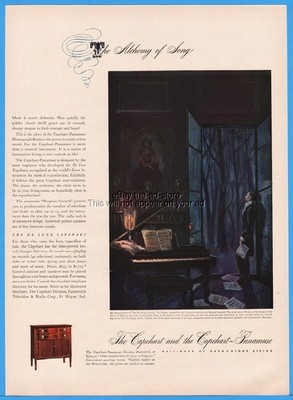 1942 Capehart Farnsworth Fort Wayne IN Panamuse Sheraton Radio Chopin Art Ad