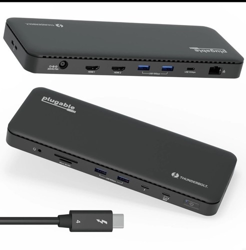 Plugable Technologies TBT4-UD5 Plugable Thunderbolt 4 Dock 100w Charging Laptop - 第 1/1 張圖片