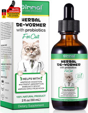 60Ml Katzen Wurmer Tropfen, Wurm Kraut Liquid Tropfen, Kr&auml;uterent Wurmer Mit Pro