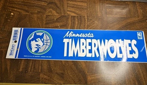 NBA Minnesota Timberwolves Vintage Team Logo Basketball Bumper Sticker