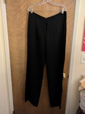 Chanel Black 100% Silk Pants 07P Size 42 NWT
