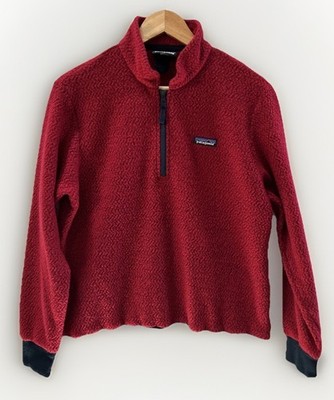 Women s Patagonia Woolyester Fleece 1/4 Zip Pullover Sz Large Wool Blend Clean