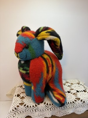 Taos Mountain Bunny Artist Made Kathleen Knowles Southwestern Wool Stuffed 