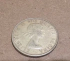 1962 Canada Silver 50 Fifty Cents Half Dollar Coin Queen Elizabeth II Arms Crown