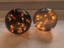 GLASS CRACKLE LIGHTS X2 EXCELLENT CONDITION