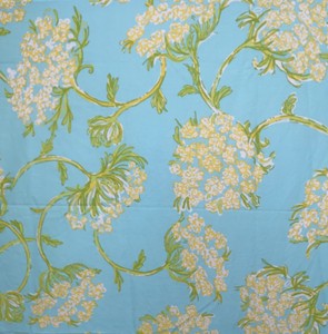 Lilly Pulitzer Garnet Hill Sister Florals Shower Curtain Teal Blue