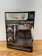 Copper Fit Rapid Relief 3-In-1 Hot/Cold Therapy Back Support One Size Adjustable