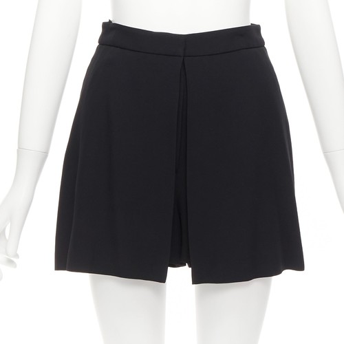 Alexander McQueen 2016 schwarz Doppelklappe vorne Minimal Kleid kurz IT38 XS
