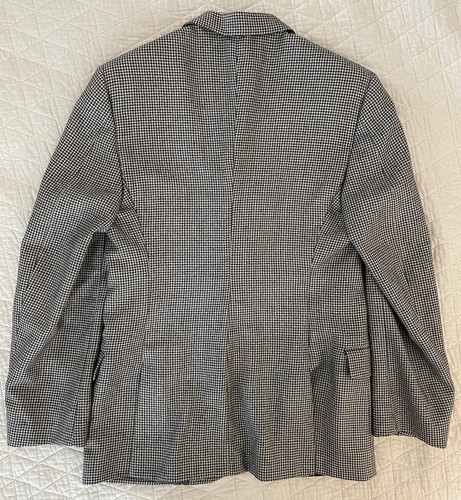 BURBERRY LONDON Made in USA Houndstooth Check Slim Bond Street Jacket Size 40 L - Picture 4 of 6