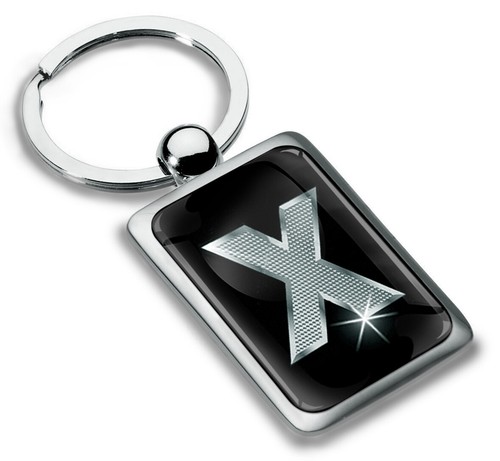 A - Z Alphabet Letter Initial Metal Keyring Keychain with Giftbox Key Ring Chain - Foto 60 di 64