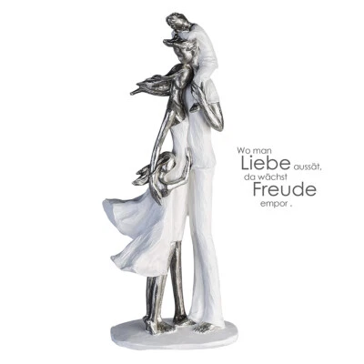 Casablanca Skulptur Familienglück weiß silber mit Sinnspruch Hochzeit 79891 - Bild 1 von 2