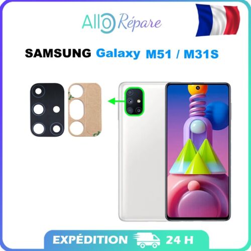 Vitre appareil photo lentille caméra Arrière Samsung Galaxy M51 / M31S - Picture 1 of 1