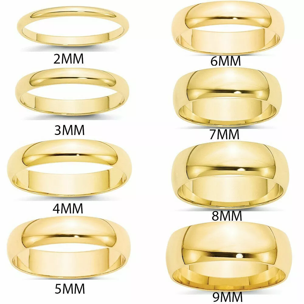 Men's Domed Wedding Band Ring