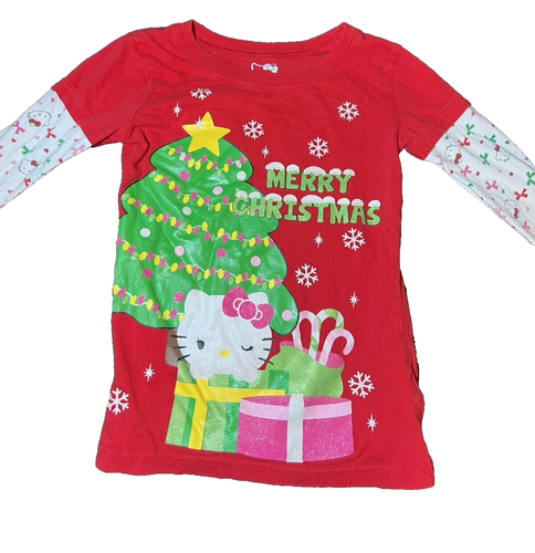 Kids Clothes Lot Bluey Sweatshirt Hello Kitty Long Sleeve Shirt Nightgown Sz 5/6 - Picture 7 of 16