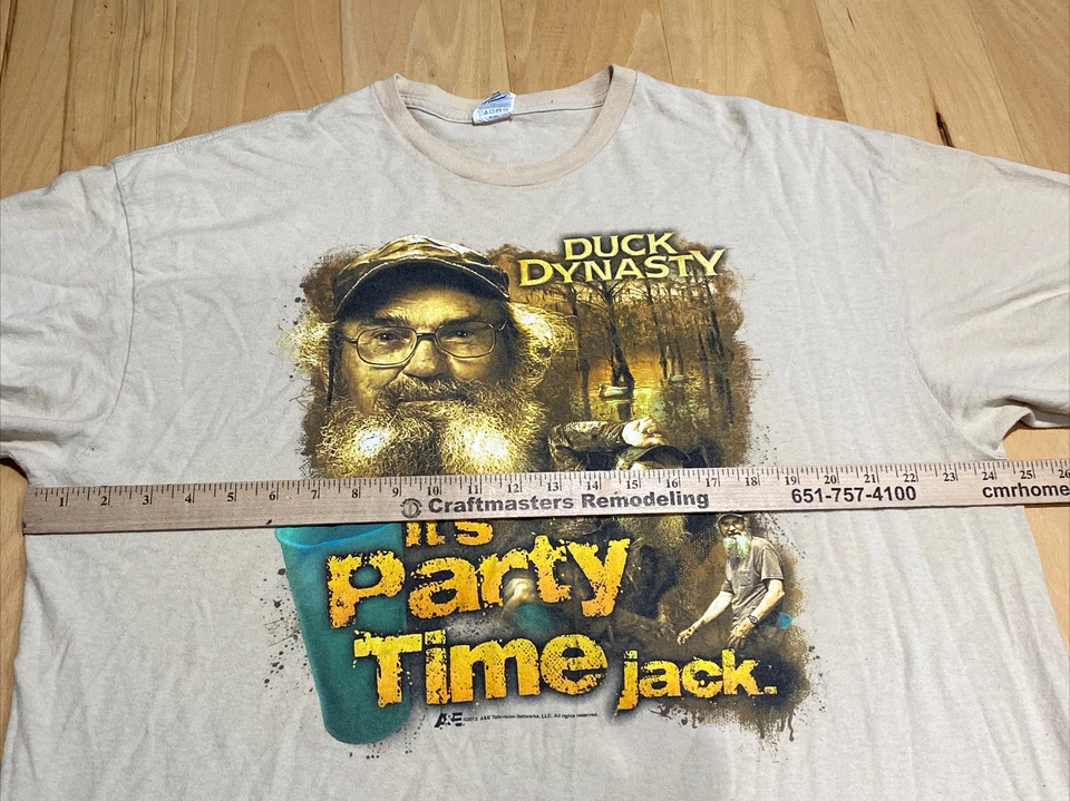 2012 Delta Proweight Men's DUCK DYNASTY "UNCLE SI" Beige T-Shirt Size 2XL Tee Foto 4 de 4