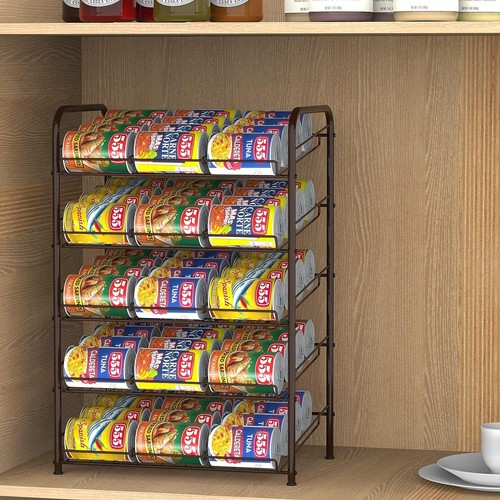 5Tier Can Food Storage Shelf Kitchen Pantry Rack Holds Up to