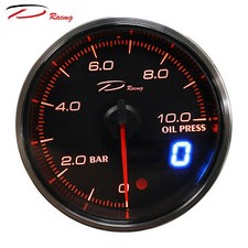 Manometro Strumento 60mm DEPO DX Pressione OLIO 0-10 bar PICCO/ALLARME