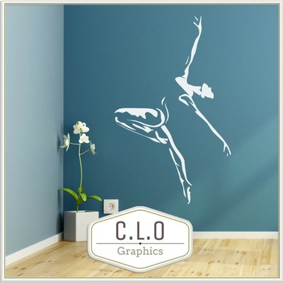 Ballet Dancer Wall Sticker Vinyl Transfer Large Dance Studio